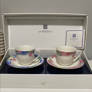 Givenchy Floral Porcelain Tea Cup Set - Multicolor